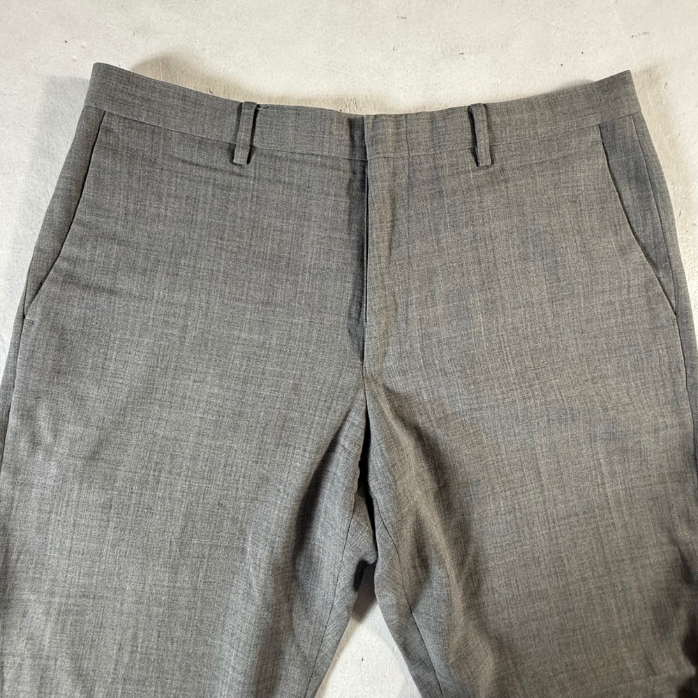 J Crew Voyage Thompson Wool Dress Pants Mens 34x26 (Actual) Gray Flat Front
